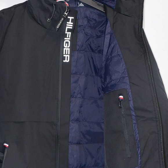 BLACK NWT Tommy Hilfiger Men’s Performance Hooded Jacket - Picture 5 of 10